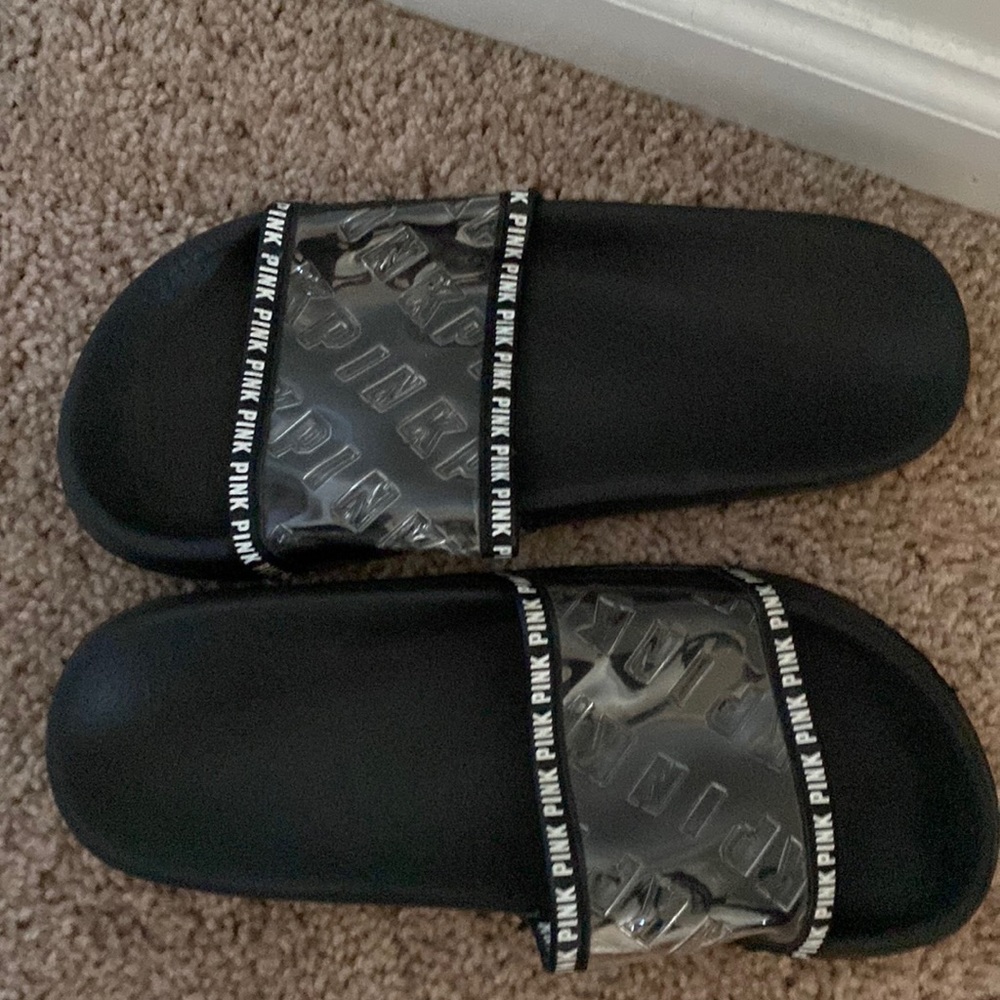 pink black and clear slides